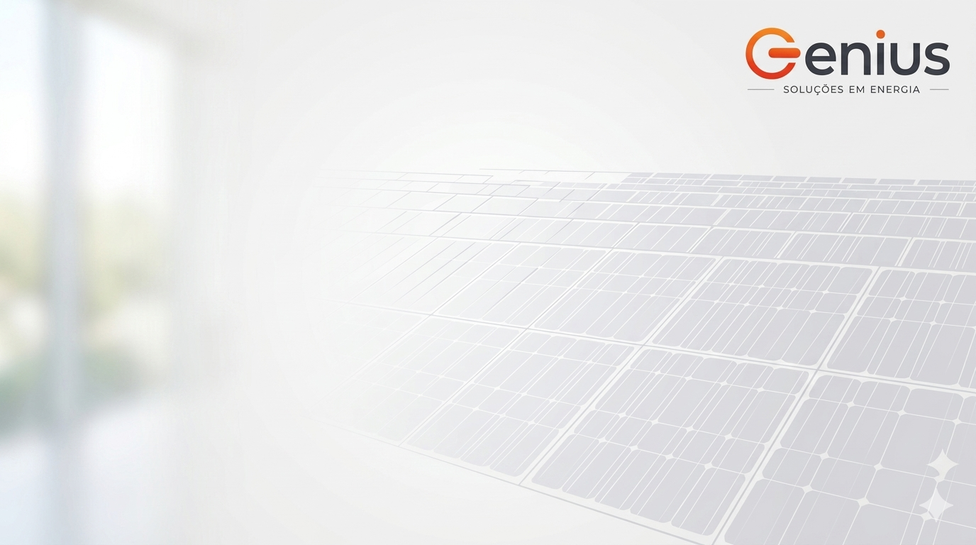 Painéis solares fotovoltaicos em instalação Genius